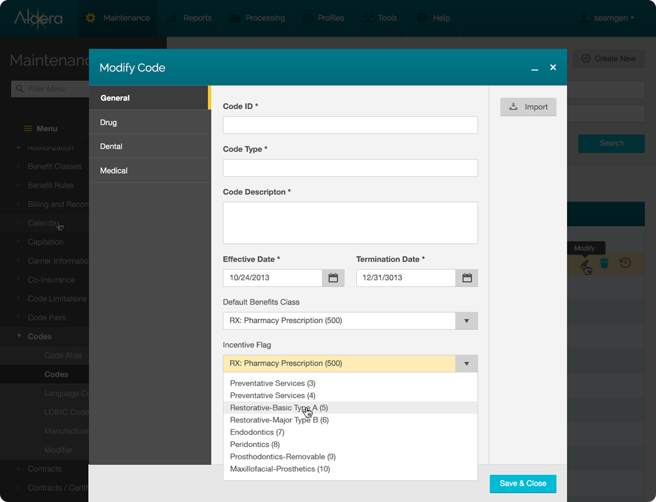 maintenance_0002_dropdown menu